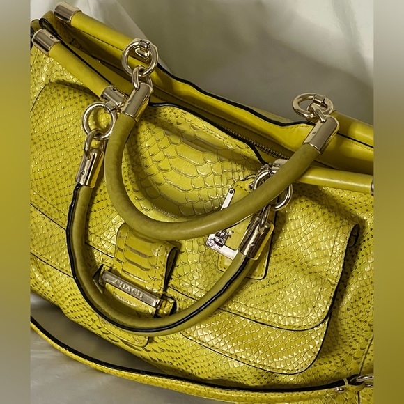 Coach Chartreuse (Yellow-green) Satchel - Picture 5 of 13
